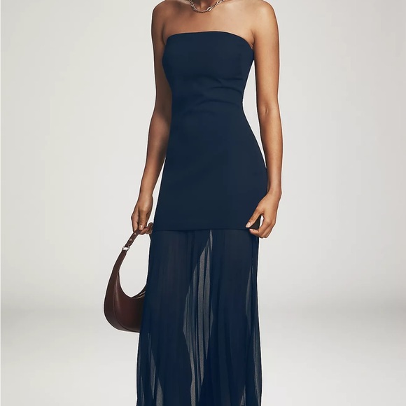 BY ANTHROPOLOGIE STRAPLESS TWOFER PLEATED MIDI DRESS (NWT) - Picture 3 of 8